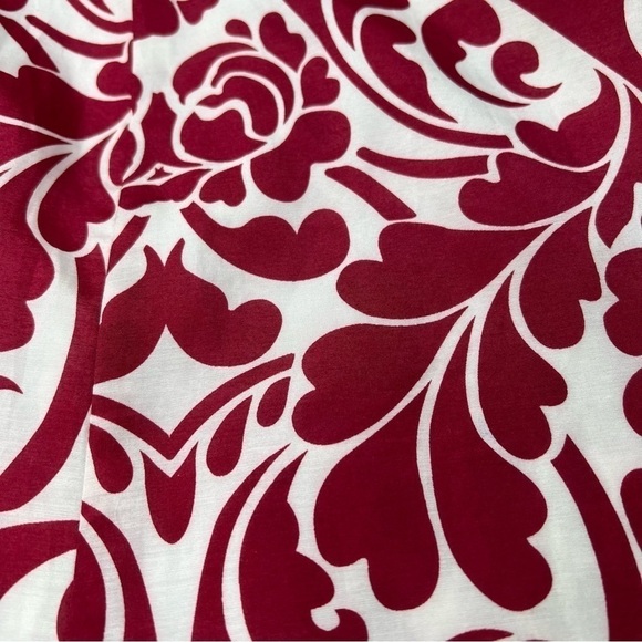 NWT Ann Taylor Silk Blend A-Line Floral Red White Skirt Lined Size 4 Petite - Picture 10 of 11